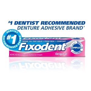 [CAO CẤP] Keo dán hàm răng giả hàm tháo lắp Fixodent Advance MaxHold 62g/ Mỹ