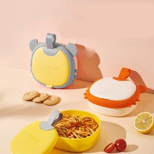 MD-C902 Kotak Makan Anak Bentuk Crab Set Sendok Garpu Gunting Kids Lunch Box / Rantang Makan