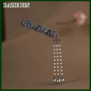 RAZIE BIN Thời trang Zircon bướm tua tóc Clip pha lê thanh lịch phong cách dân tộc kẹp tóc headdress Retro Side Clip Phụ kiện tóc