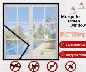 DIODIY Velcro Window Screen with Frame Household Simple Anti Mosquito Net for Window Door Anti Insect Gauze Detachable Mosquito Window Screen Net With Magnet Mesh Screen for Window