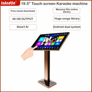 InAndon Karaoke Machine19.5Touch Screen Karaoke System1TB-6TB HDD With 60K SongsMulti-Language on cloud for free downloadSmart AI Dual systemAndroid App