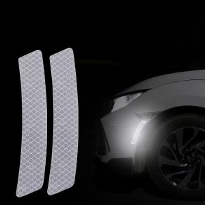 2 Miếng Dán Xe Hơi Phản Quang Xước Dấu Hiệu Đèn Pha Cản Miếng Dán Chống Thấm Nước Decal