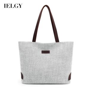 IELGY waterproof and wear-resistant lightweight linen stitching handbag
