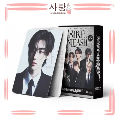 55pcs ENHYPEN《DESIRE UNLEASH》White Grey LOMO Cards Set Collection Kpop Sunghoon Heeseung Jungwon Jake Sunoo Jay Ni-ki Photocard Kad Foto