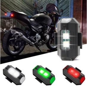 【High Quality+ In Stock】1PCS Rechargeable Strobe Lights Motorcycle Retrofit Drone LED Flash LED Position Wireless Lights for RC Fixed Wing Aircraft Aircraft Helicopter DIY Parts USB Charging Cable