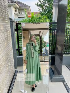 SENENG - GAMIS RAYON TWILL TEBAL POLOS PUTIH KEKINIAN