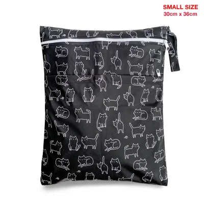 FLOCK THREE Waterproof Wet Bag Reusable Washable for Travel Beach Pool Stroller Diapers Dirty Clothes Wet Swimsuits Toiletries