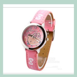 Đồng hồ Hello Kitty kèm lắc tay quà tặng xinh xắn cho bé gái hồng đỏ trắng đồng hồ đeo tay mặt kiếng HK Nhà Xinh Decor
