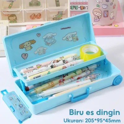 Pacha Anjing Melody Kuromi Yugui Trolley Case for Anime Stationery Series Cute Pencil Box