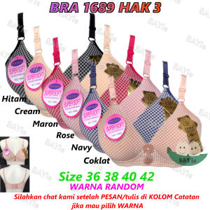 BAYIe - BH / Bra Wanita Cewek Dewasa FEMA 1689/6013 Kotak Cup B Busa Sedang Tanpa Kawat Kaitan 3 Size 36 - 44