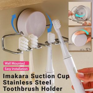 🔥Imakara Suction Cup Stainless Steel Toothbrush Holder🔥Wall-Mounted