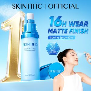 SKINTIFIC Lock The Look Setting Spray 80ml – 16H Makeup Lock Blurs Pores Oil Control Prevents Dullness