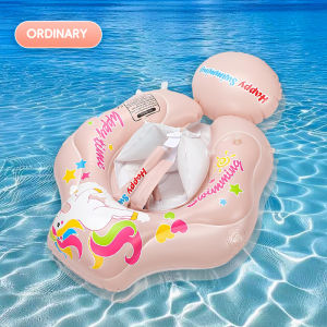 Baby Swimming Ring with Seat Security & Sun Canopy Inflatable Floating Circle Pool Accessories Cartoon Swim Training Float Pelampung Bayi Toddler