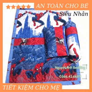 (Siêu Sale Giá Tốt) 💗 Trọn Bộ Chăn Gối Cho Bé 5 món mẫu Siêu nhân | set mền kèm gối trẻ mầm non có chọn mẫu