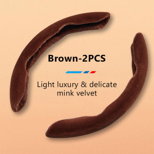 SEAMETAL Car Steering Wheel Cover Universal Booster Plush Winter Warm Non-Slip Auto Interior Steer Protector