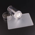 【Natural style】Silicone Nail Stamper French Nail Tips Double Head Transparent Jelly Stencil Template Seal Stamper Scraper For Fast Nails Tip. 