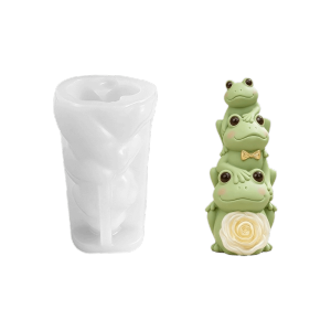 COUPLECOL 3D Stacked Animal Candle Mold Silicone Overlap Animal Silicone Mold Scented Candles Flexible Candle Mould DIY Candle