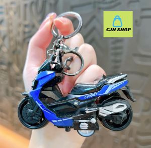 CJH SHOP Creative Motorcycle Keychain Toy Car Model Keychain Pendant