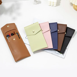 Leather Pen Pouches Leather Pen Holder Case Fountain Pen Sleeve Pen Protector Sleeve Leather Pen Case for Women Men
