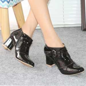 Sepatu boots Fashion  wanita dewasa  terbaru  heels tinggi 7cm  hak  tahu bahan sintetis SBR 703 L