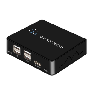 กล่องตัวแยกตัวสลับ HDTV USB KVM 2ชิ้นกล่องสลับอุปกรณ์ USB สำหรับเครื่องพิมพ์สำหรับคอมพิวเตอร์พีซีคีย์บอร์ดเมาส์