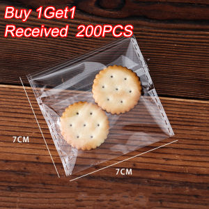 Buy100 Get100 Transparent Food Bag Self Adhesive OPP Packaging for Toast Bread Cookies Bakery Snack