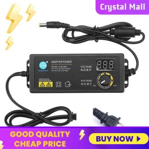 COD [Free Delivery] 3-36V 60W Power Adapter Adjustable Voltage with Display Screen US Plug