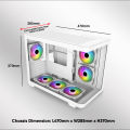 Armaggeddon AQUARON X CURVE Fish Tank Design Gaming PC Case with Dual Chamber | See Thru Side Panel. 