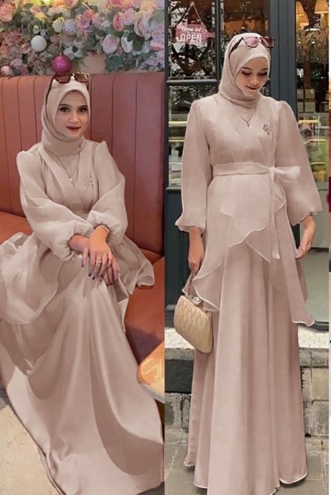 Model dress 2024 pesta hijab