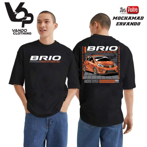 Vando Baju Kaos Pria Otomotif Mobil Honda Brio Distro Cotton Combed 30s Kekinian