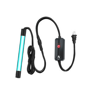 Aquarium Submersible UV Sterilizer Lamp with Timer 5W-13W Waterproof Ultraviolet Filter with Lampshade Cover Remove Algae For Fishtank Aquarium Timing UV Lamp Light with Shade Home Germicidal UV Sterilizer Light Bactericidal Disinfection Water Purify