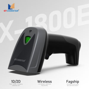 GTCODESTAR X-1800E 1D 2D Barcode Scanning Gun 2D Bluetooth Barcode Scanner Wireless Barcode Reader QR Code Scanner for Supermarket