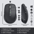 [HCM]Chuột không dây bluetooth Logitech MX Anywhere 3S(màu đen) - hàng chính hãng. 