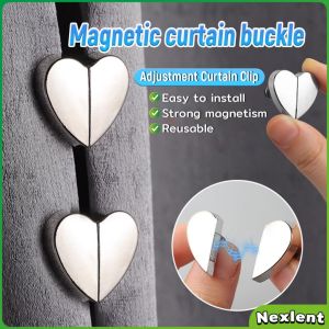 Nexlent 1Set Curtain Magnetic Button Prevent Light Leakage Detachable Window Curtain Close Clip
