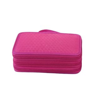MMLUCK 2/3/4 lớp Túi bút chì màu 32/52/75 lỗ Sức chứa lớn Hộp Bút Chì Đa chức năng Màu trơn Túi đựng bút Phụ kiện văn phòng