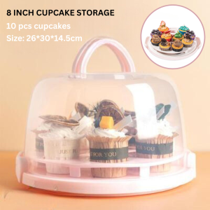Extra Height Transparent Cake Storage Box Portable Cupcake Storage Box Plastic Waterproof Cake Storage Container Picnic