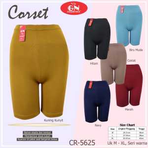 12 PCS (GROSIR) Celana Legging Pendek/Short Pant Hot Pant Wanita Golden Nick CR-5625 Size M L XL