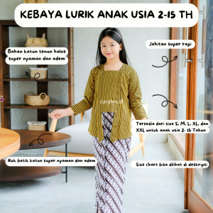 KEBAYA ADAT JAWA LURIK SETELAN KEBAYA LURIK PEREMPUAN