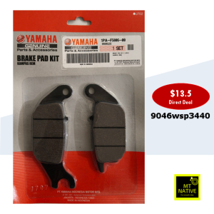 Yamaha Genuine Rear Brake Pad Kit 1PA-F5806-00 - Made in Indonesia 1 Pair