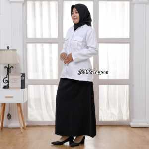 Seragam Dinas Putih PDH Wanita Seragam Putih Guru Baju Putih PNS ASN