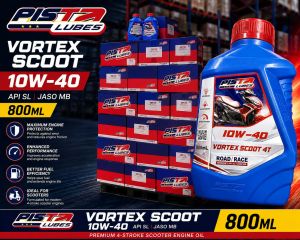 Pista Lubes Vortex Scoot 10W-40 API SL JASO MB 800ML 20pcs/1Box