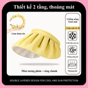 Mũ chống nắng UPF50+ dành cho nữ Mũ chống nắng chống tia cực tím Mũ chống nắng Mũ Shell