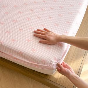 1000TC Cotton Fitted Bedsheet Flower Series Bed Sheet Soft Breathable Washable Mattress Protector