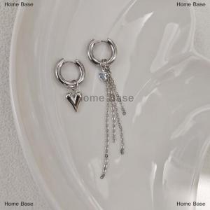 [COD] Home Base Punk Long Heart Star Pendant Earrings For Women Simple Fashion Geometric Circular Ear Buckle New Trendy Jewelry Gift