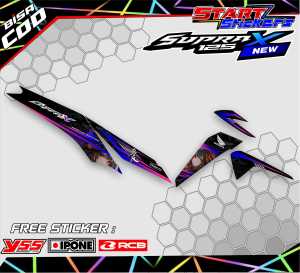 STRIPING VARIASI HONDA SUPRA X 125 FI NEW - ANIME EDITION/ STICKER LIST MOTOR HONDA SUPRA X 125 FI NEW - ANIME EDITION