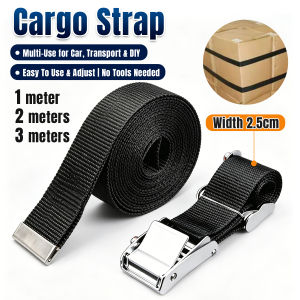 Baete Black Tie Down Strap Strong Ratchet Belt Luggage Bag Cargo Lashing 1/2/3 Mters*2.5cm