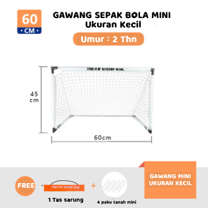 Gawang sepak bola anak-anak lipat portabel indoor & outdoor sederhana jaring pelatihan kanak-kanak goal