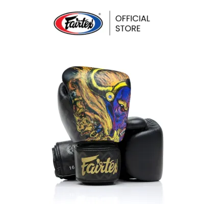 Fairtex นวมชกมวย BGV Premium Yamantaka นวมมวยรุ่นลิมิเต็ด นวมต่อยมวยไมโครไฟเบอร์ น้ำหนักเบา ฟองน้ำ 3 ชั้น พร้อมกล่องไม้และถุงผ้า