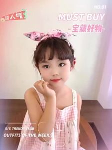 Childrens ided Headband Cute Ponytail Bow Headband Sweet Hair Accessory for Girls