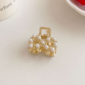 Pearl Exquisite Small Hair Clip Metal Hair Clip Headdress Bangs Hair Clip Korean Elegant Temperament High-end